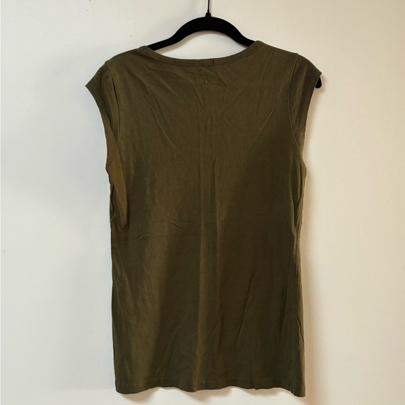 J Crew | Two (2) basic tees , green + blue, cap sleeves - Picture 2 of 4